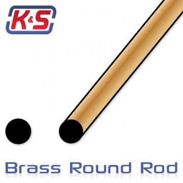 K&S 3950 - 1Meter Round Brass Rod .5mm dia (5pcs)