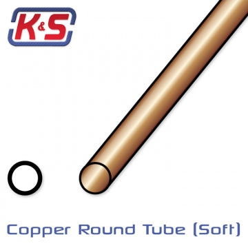 K&S 5077 - Copper Tubes Bendable 3/32, 1/8, 5/32 305mm