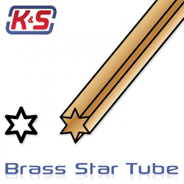 K&S 5088 - Brass Star Tube Small 4.5 x 305 mm (2)