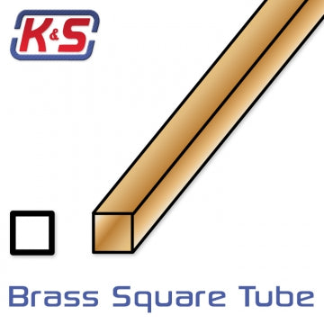 K&S 8153 - Square Brass Tube 4.8x4.8x305mm (3/16) (1)