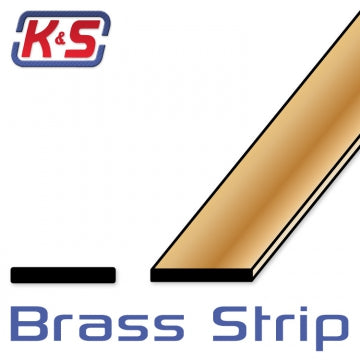 K&S 8236 - Brass Strip 0.64x12.7x305mm (1)