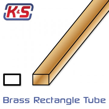 K&S 8266 - Rectangular Brass tube 3.96x7.95x305mm (5/32x5/16) (1)