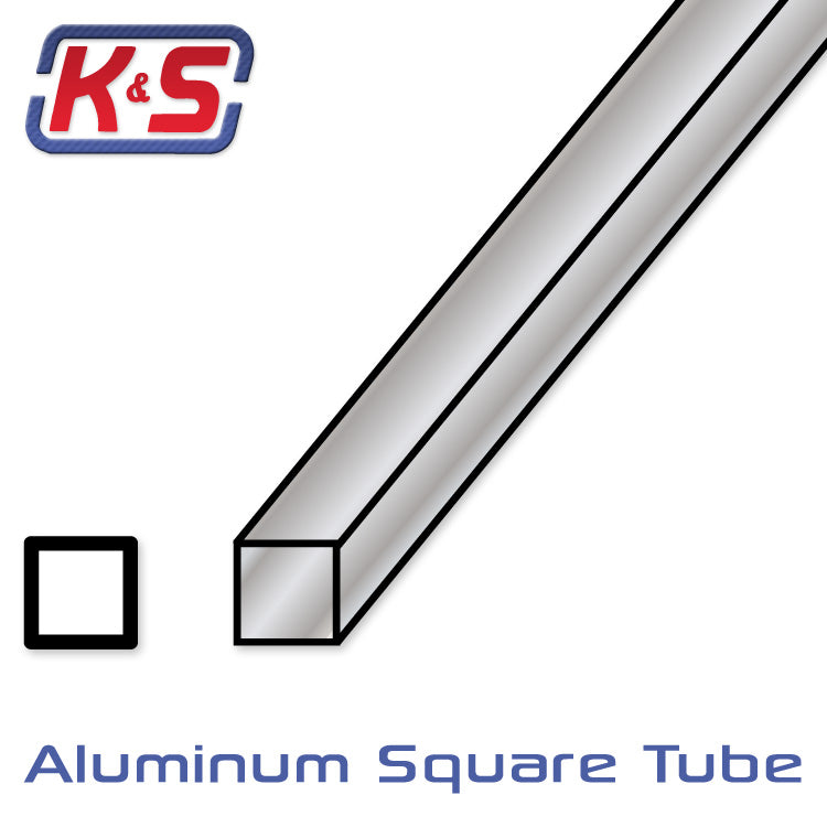 Square Aluminium Tube 4.8x305mm (3/16'') (.014'') (1)