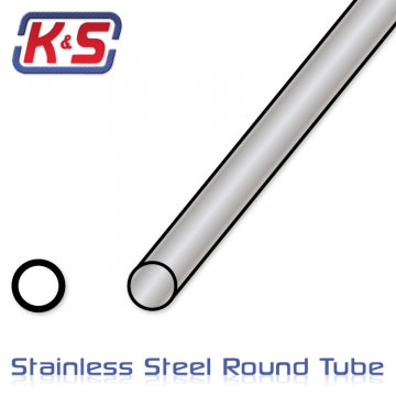 K&S 87123 - Stainless tube 12.5x305mm (1/2) (.028) (1)