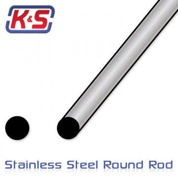 K&S 87141 - Stainless rod 7.95x305mm (5/16) (1)
