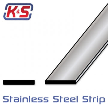 K&S 87157 - Stainless Strip 0.45 x 12.5 x 305 mm (1pce)
