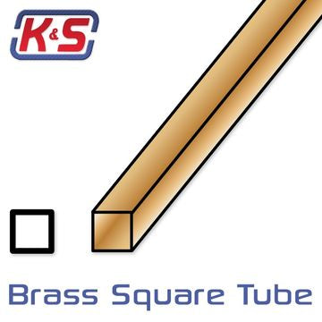 K&S 9854 - Square Brass Tube 6x6x300mm (0.45) (2)