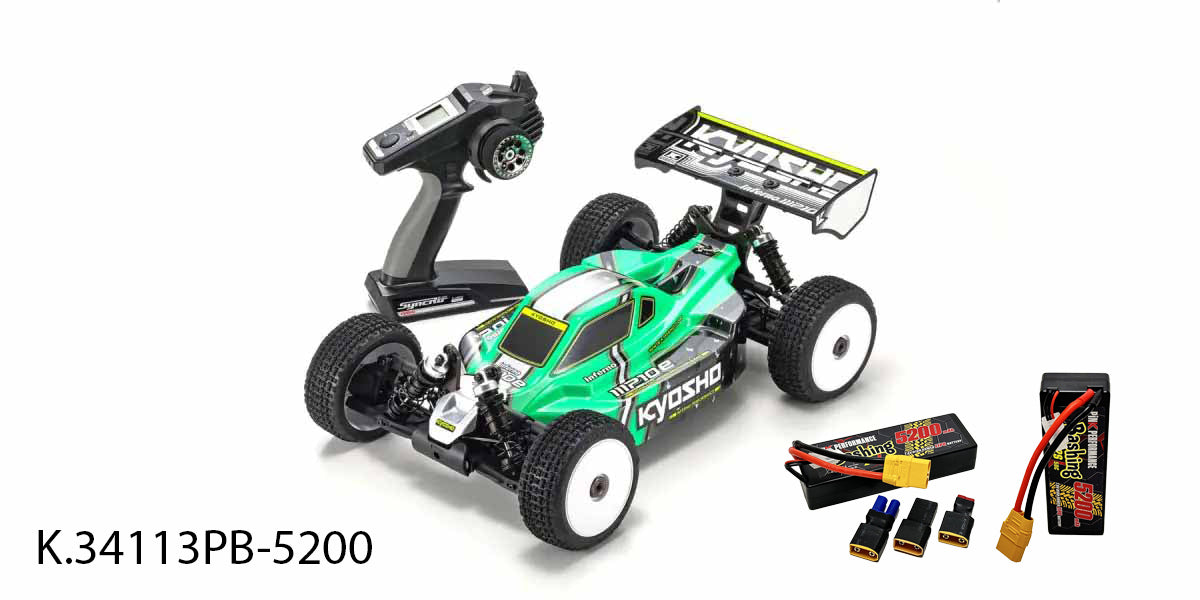 COMBO Kyosho Inferno MP10e T1S Readyset +PINK PP3-2S5200-M (x2)