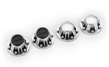 Traxxas 8152 Wheel Center Caps Satin Chrome (4) (Requires Stub Axle #8255)