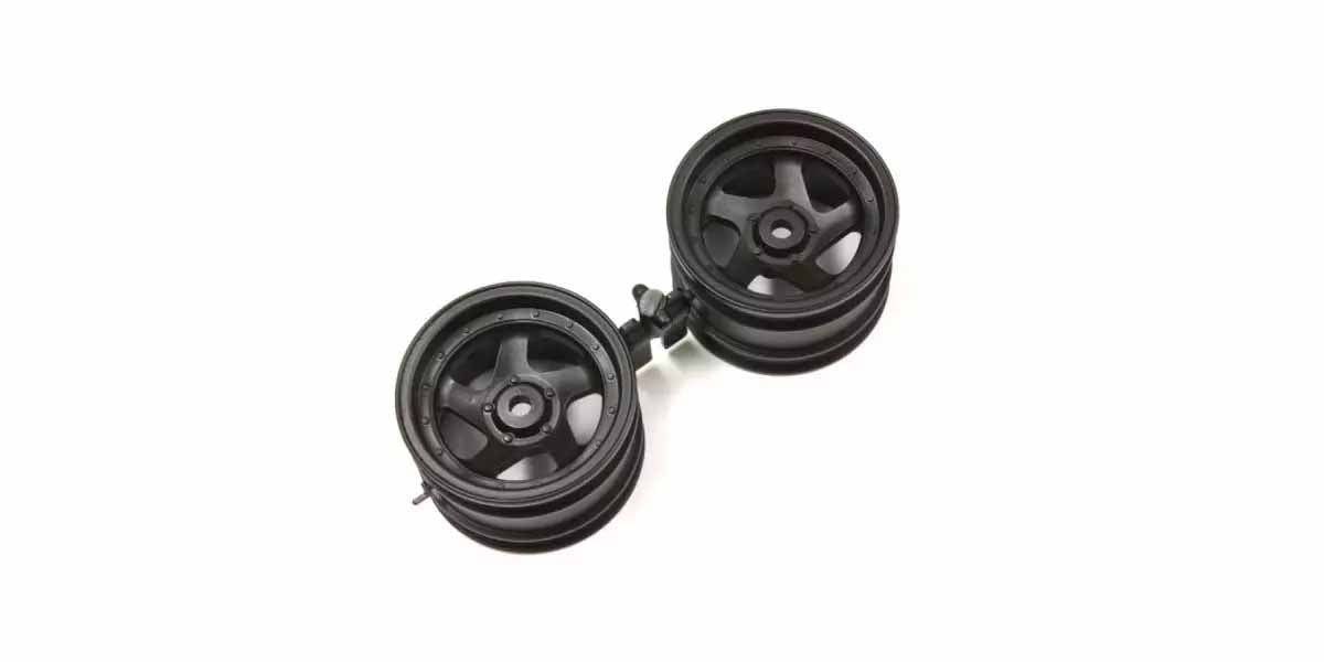 Kyosho Optima Black 1.7 inches 5 Spokes Wheel (2)
