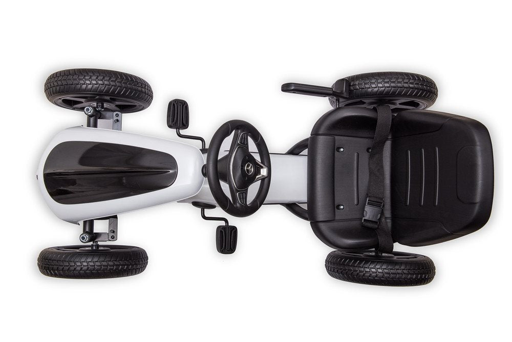 Mercedes-Benz Gokart med pedaler och gummidäck