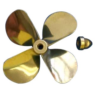 Brass Prop 4-Blade Left 3 dia