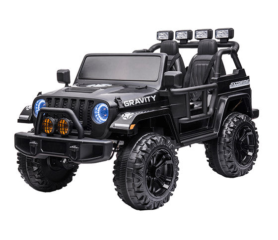 Gravity barnjeep 12V – 2 personer, metallic svart