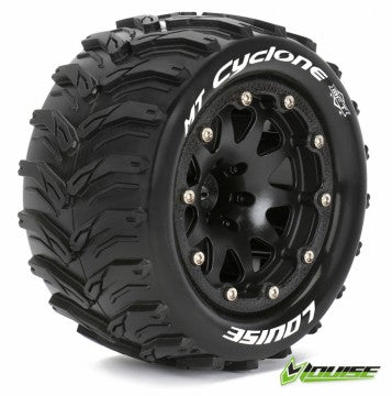 Tire & Wheel MT-CYCLONE 1/10 svart Beadlock (0) Soft MFT (2 pcs.)