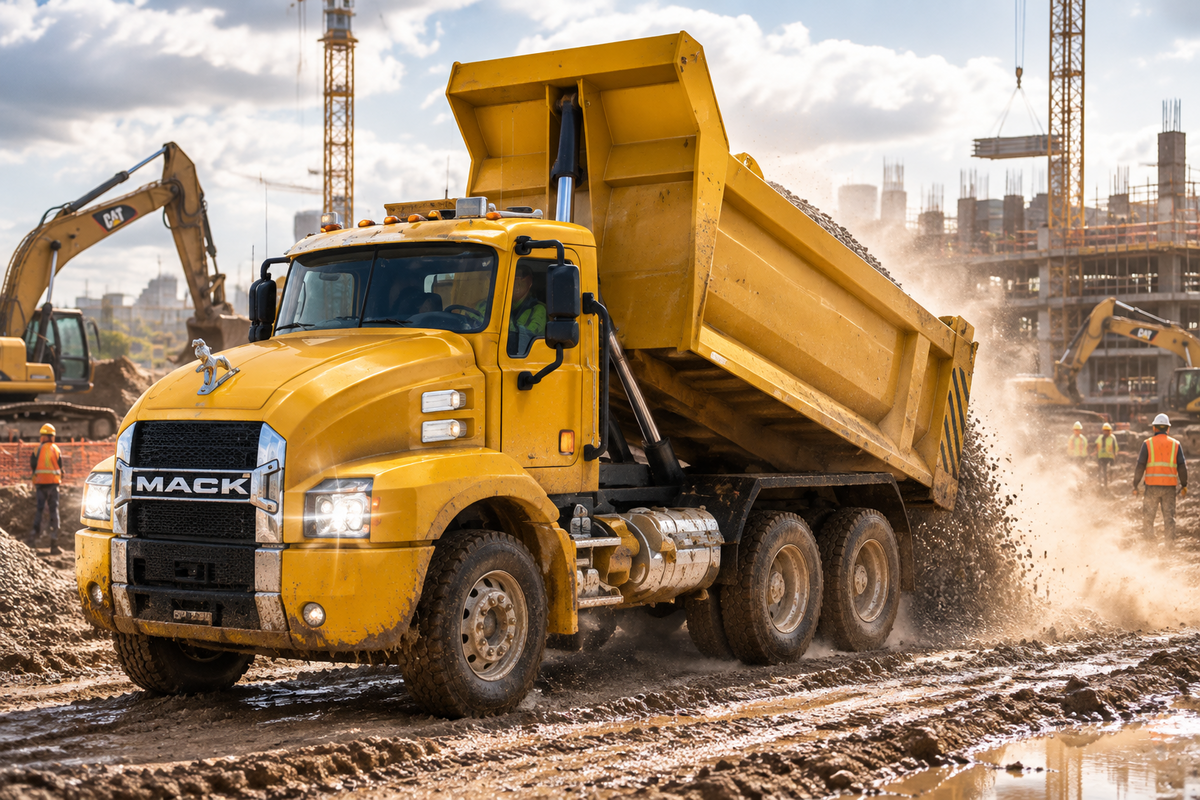 Radiostyrd Mack Dump Truck med ljus