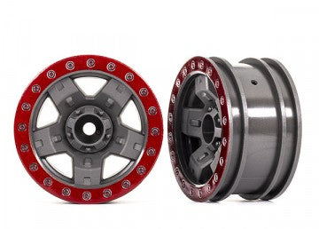 Traxxas 8180-RED Wheels TRX-4 Sport 2.2" Red (2)