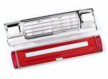 Traxxas 9819-RED Grill, Tailgate Red with LED Lenses Ford F-150 TRX-4M