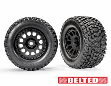 Traxxas 7862 Tires & Wheels Gravix Belted / XRT Race Black (2)