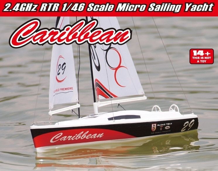 Demo Mini sejlbåd RETURVARE - Caribbean MK2 Sailboat RTR 2.4G 8802