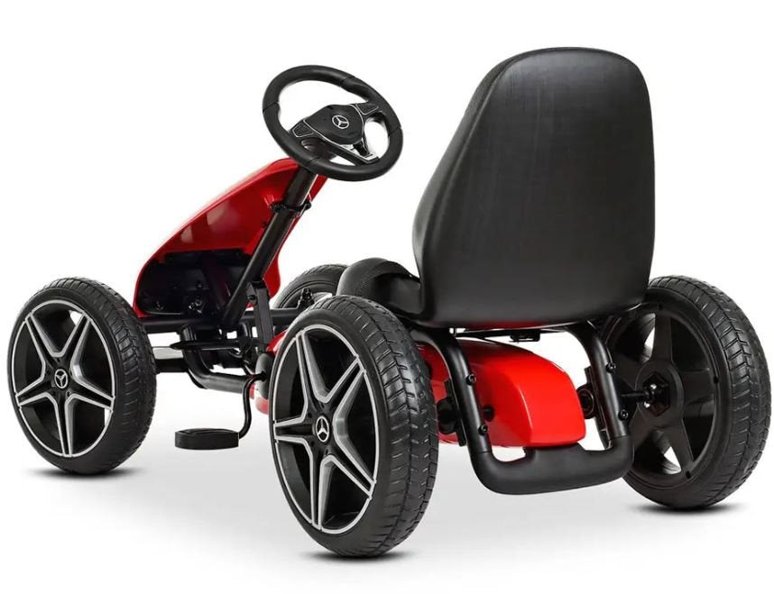 Mercedes-Benz Gokart med pedaler och gummidäck