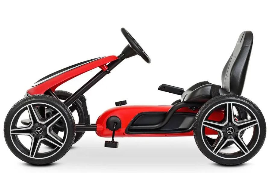 Mercedes-Benz Gokart med pedaler och gummidäck