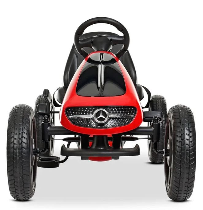 Mercedes-Benz Gokart med pedaler och gummidäck