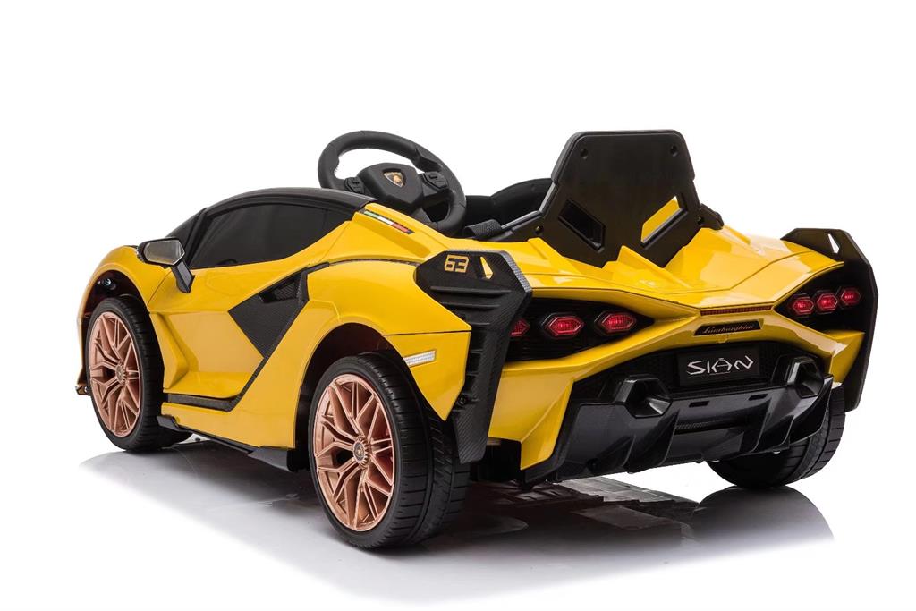 Lamborghini Sian 12V Gul – Elektrisk barnbil med 4x12V motorer
