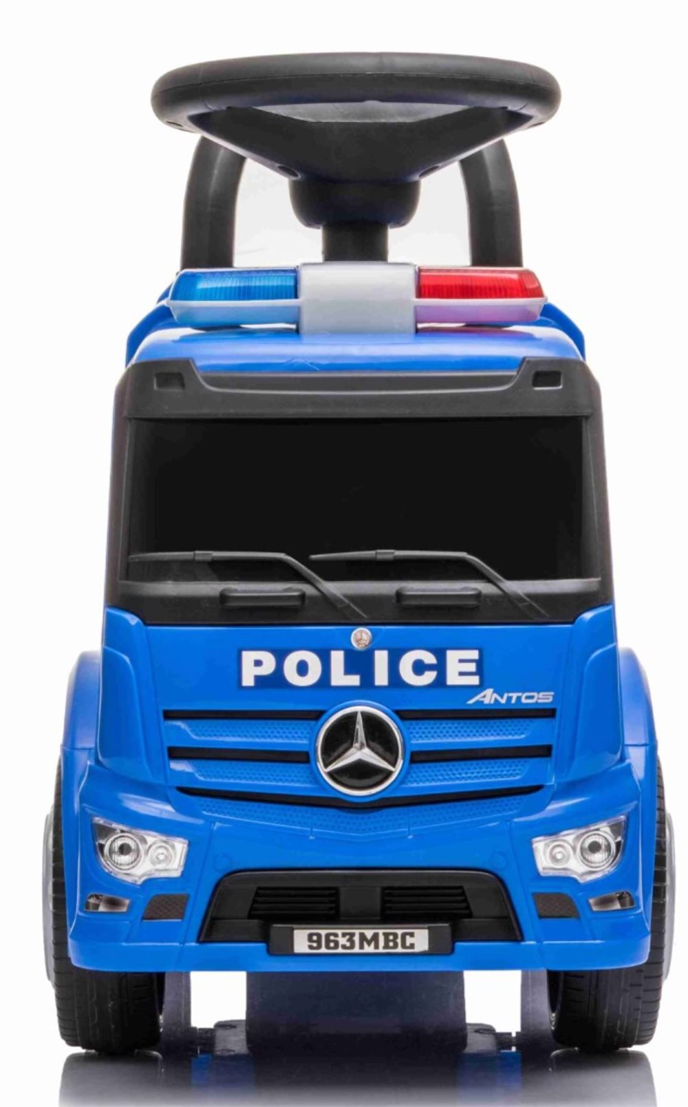Mercedes Antos Polislastbil med siren och blåljus