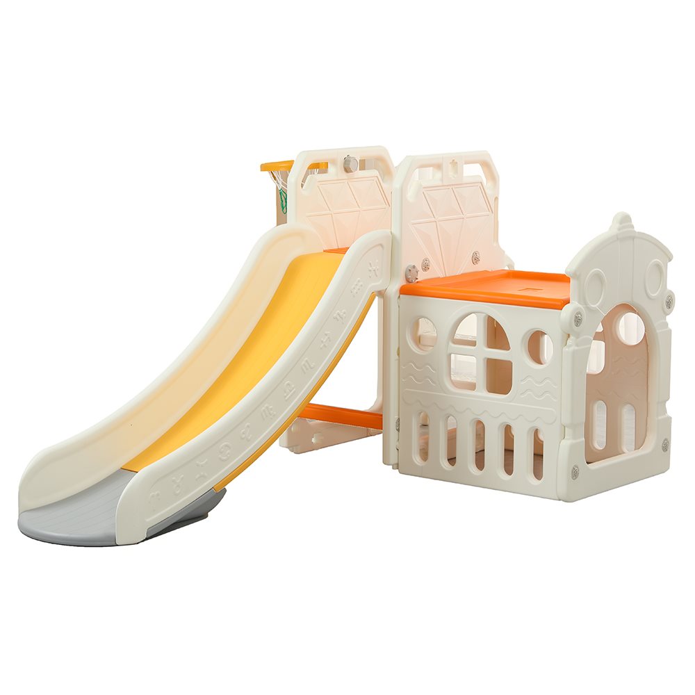 Elitetoys Kids Zone Aktivitetsgunga med Rutschkana, Basket och Koja