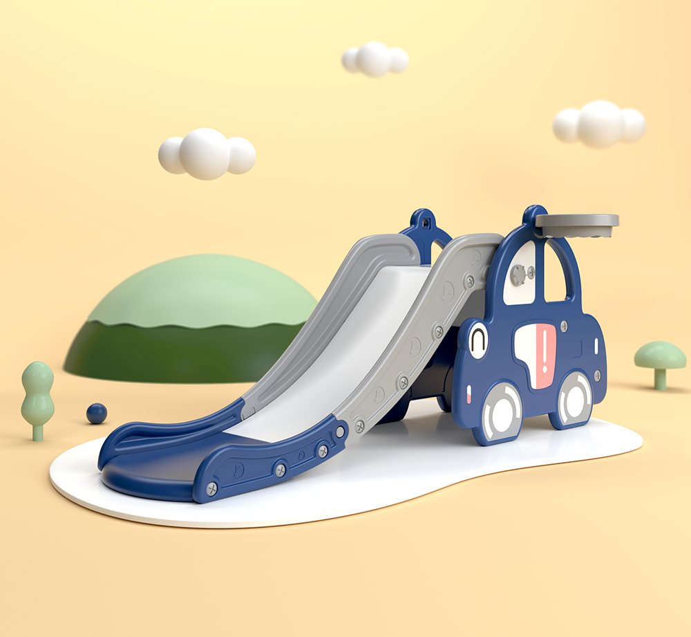Elitetoys Kids Zone Rutschkana med Basketkorg –
