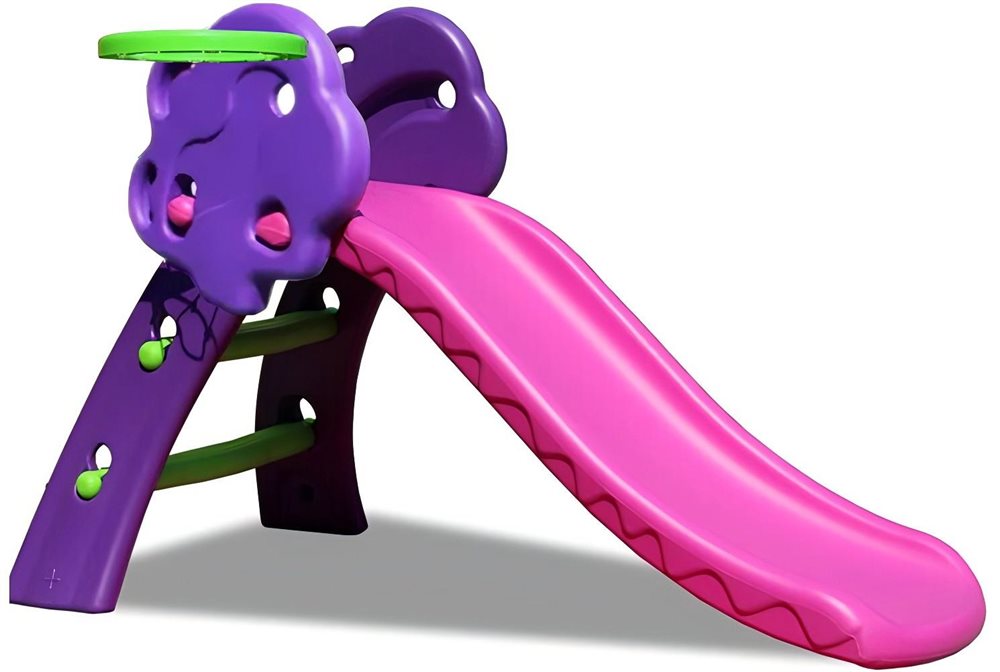 Elitetoys Kids Zone Rutschkana med korg 130 cm – lila