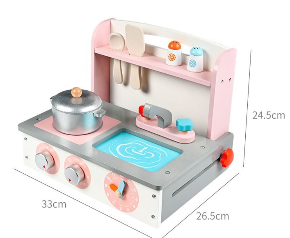 Kids Zone foldable table kitchen pink