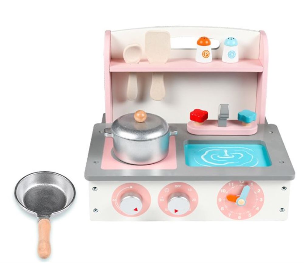 Kids Zone foldable table kitchen pink