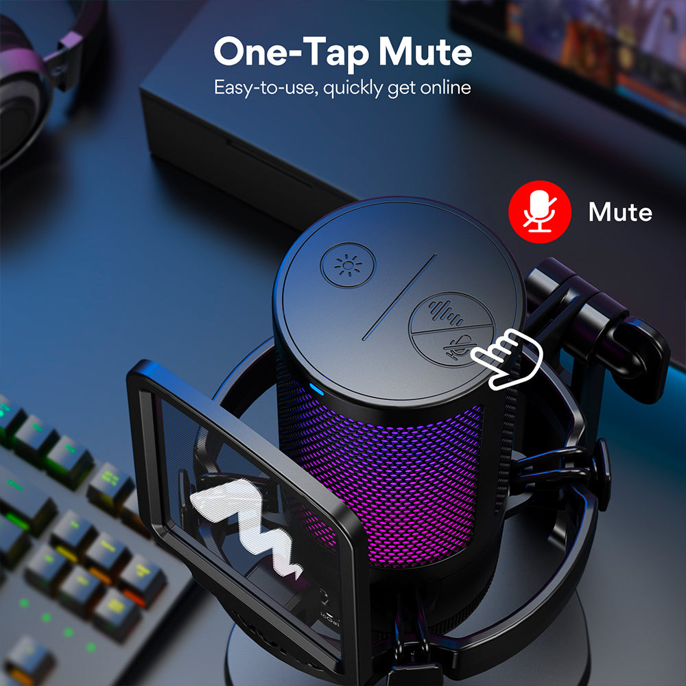 MAONO DGM20 GamerWave Condenser USB Gaming RGB Microphone
