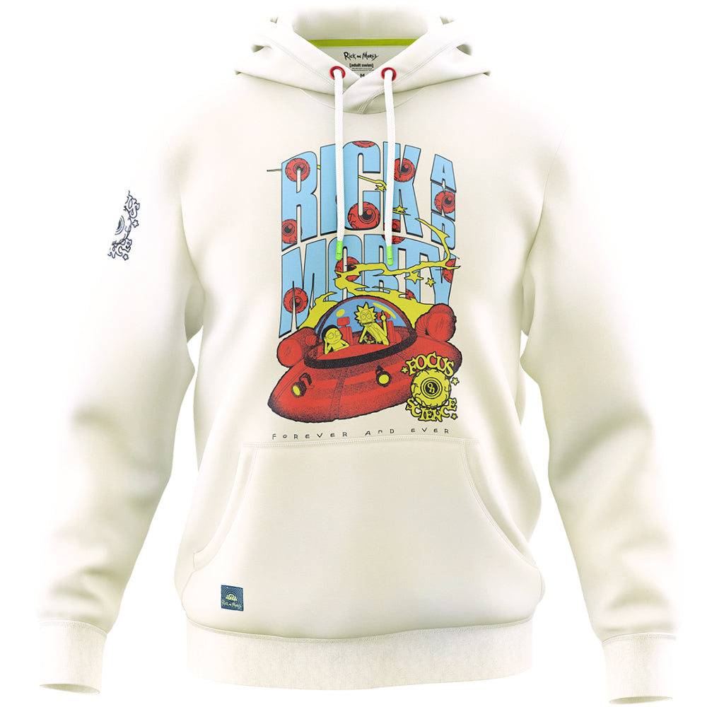 Rick and Morty hoodie off-white, M