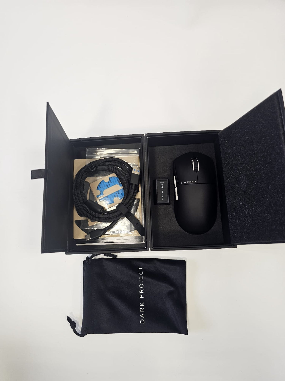 Dark Project Nexus Ultra Wireless Gaming Mouse, Black/White