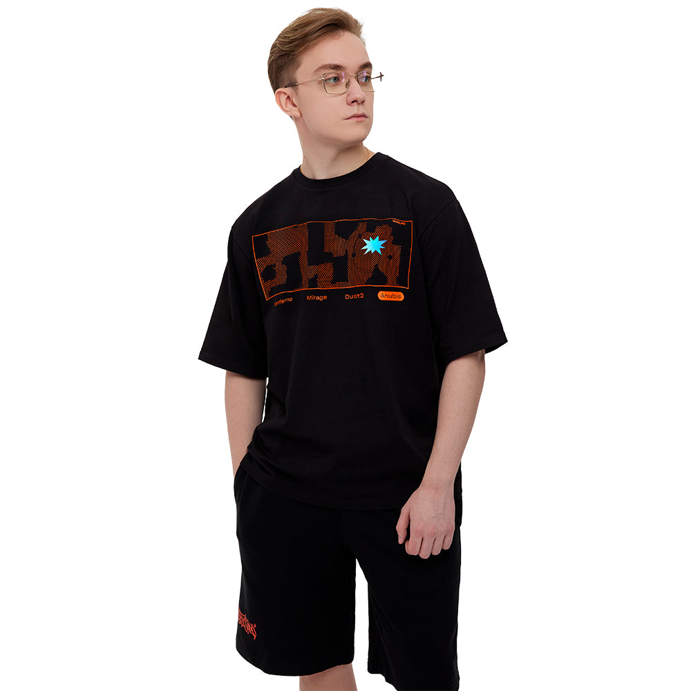 Virtus.pro T-shirt with holography, color: black, size M