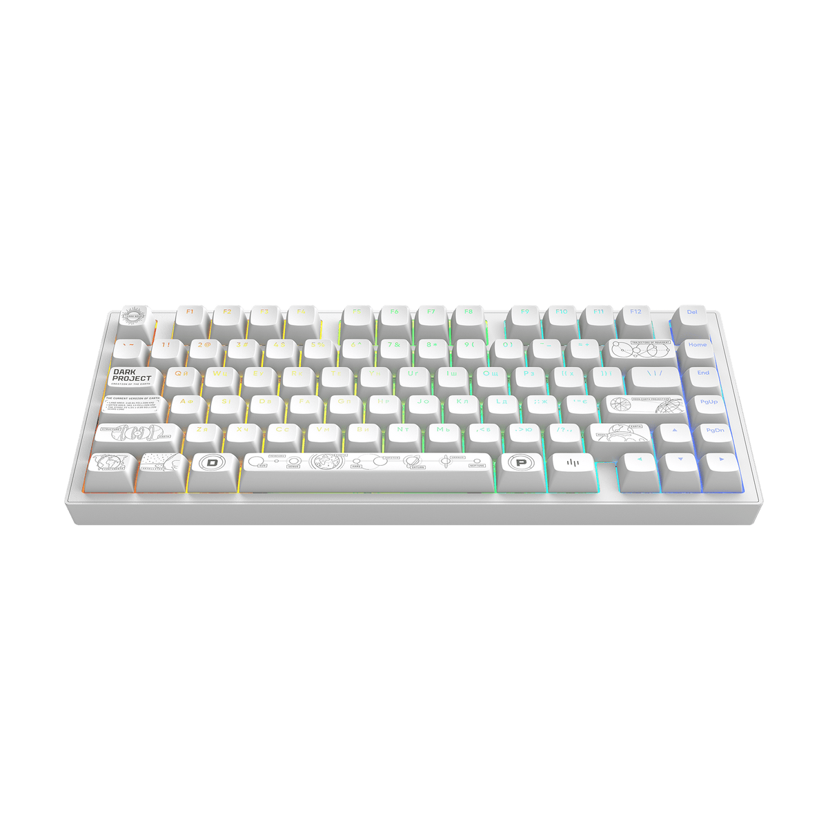 Dark Project ALU Terra Nova White - Wireless Gaming Keyboard (ANSI UA)