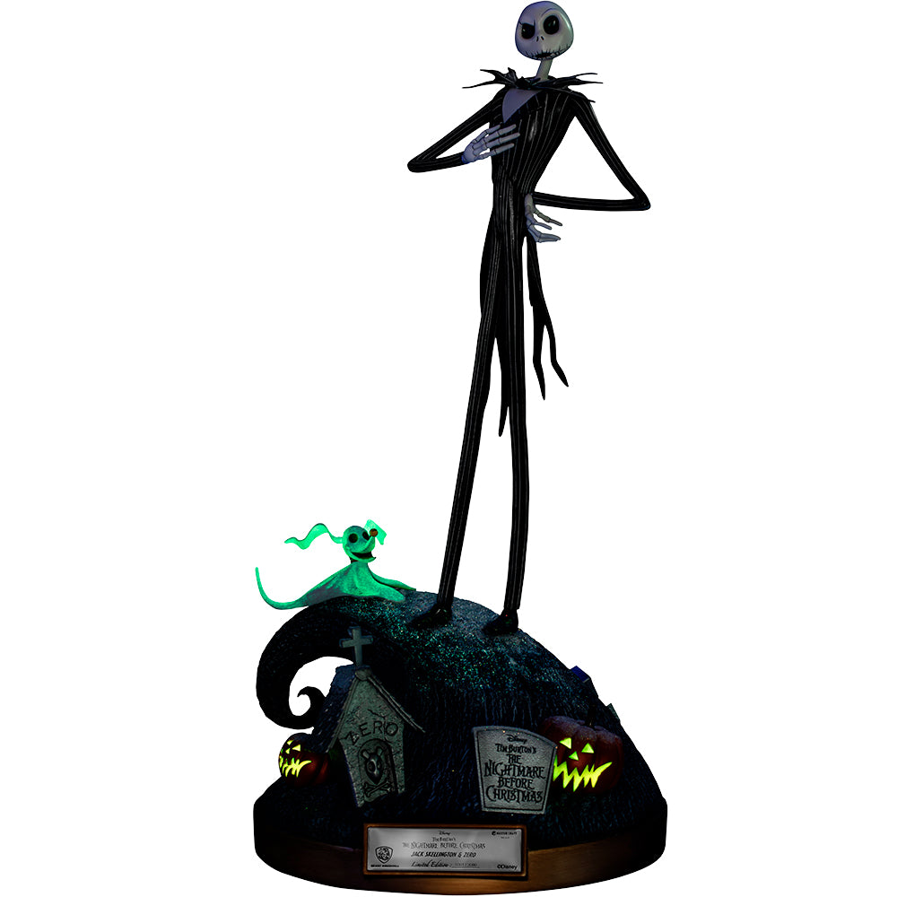 The Nightmare Before Christmas Master Craft Jack Skellington & Zero Statue