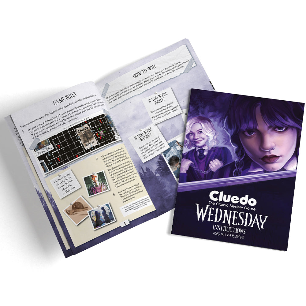 Wednesday Cluedo Mystery Board Game English