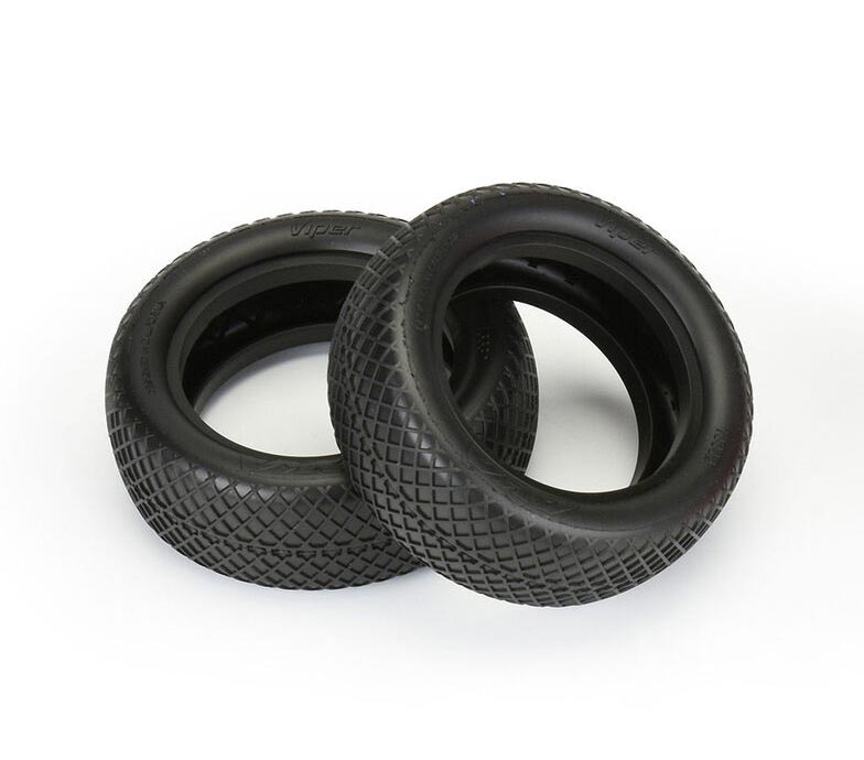 AKA 13332C - Viper 1:10 Buggy Tyre Clay Front 4WD without Insert 2 pcs