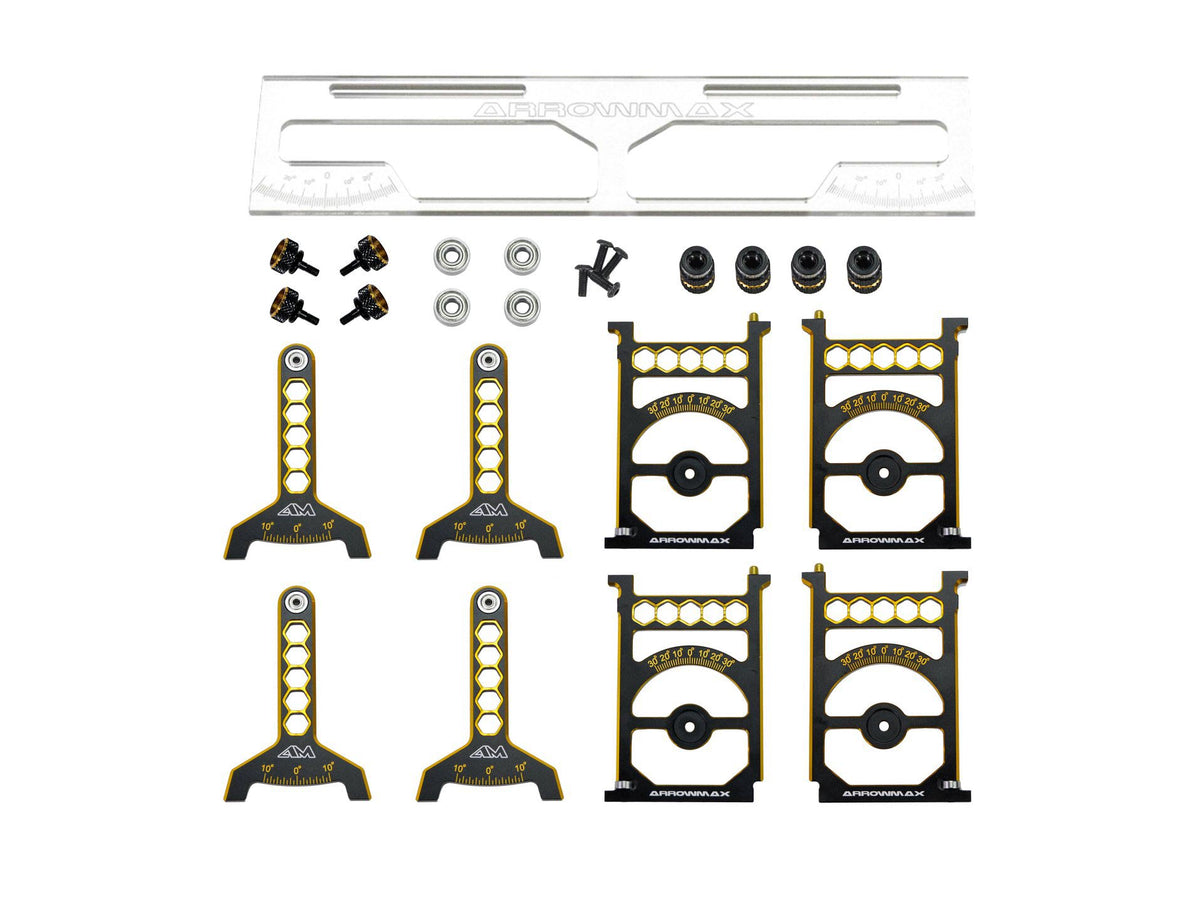ARROWMAX AM171040LE - SET-UP SYSTEM 1/10 TOURING CARS WITH BAG BLACK GOLDEN LIMITED EDITION
