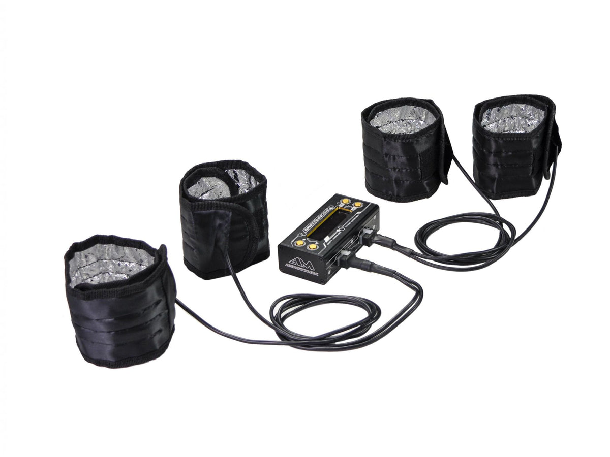 ARROWMAX AM174015 - AM Tyre Warmer 1/8th & Batt Warmer With Bag Black Golden