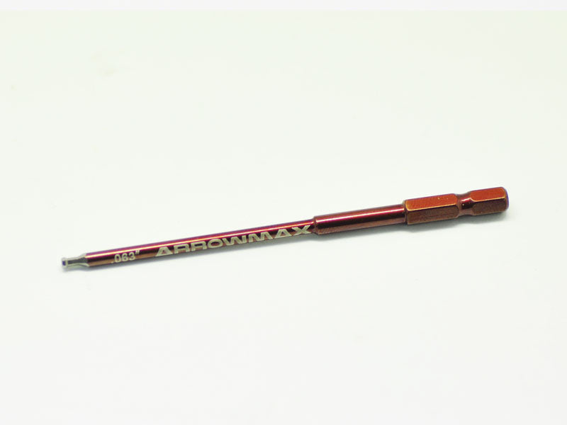 ARROWMAX AM620263 - BALL DRIVER HEX WRENCH .063 1:16 X 70MM QUICK DRIVE TIP