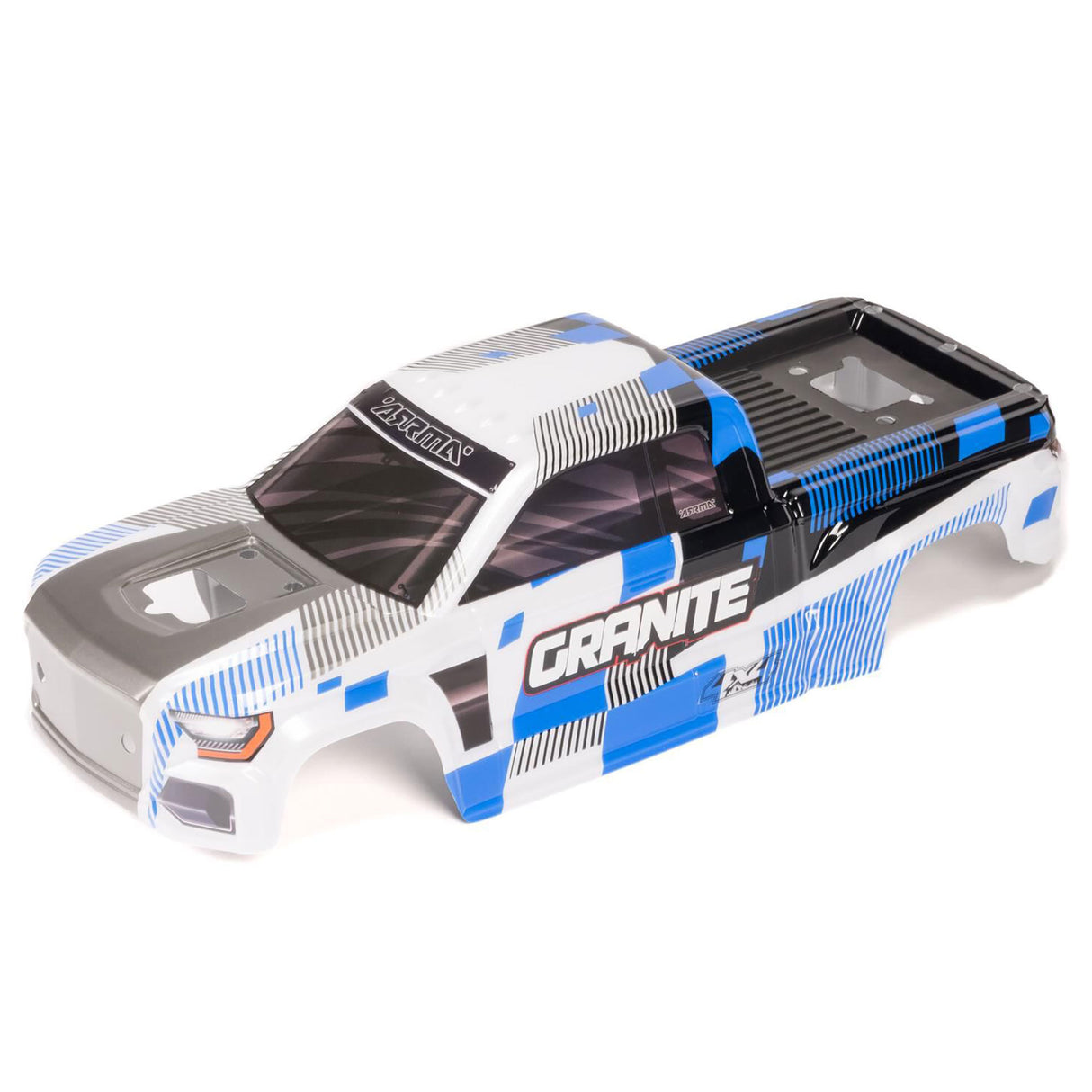 GRANITE 4x4 Clipless Painted Decaled Body (Blue/White)