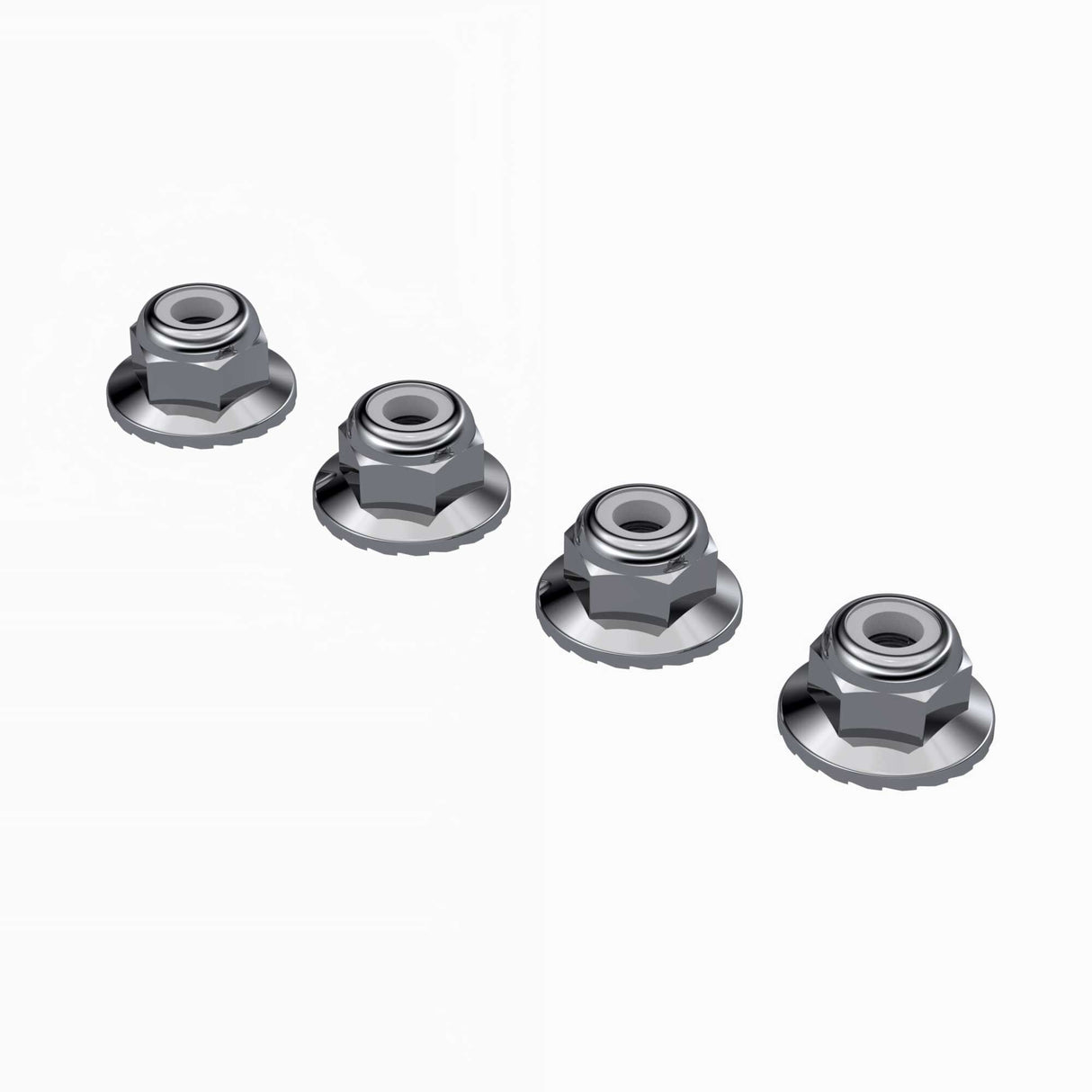 Wide Flanged Nyloc Nut M4 (4Pcs)