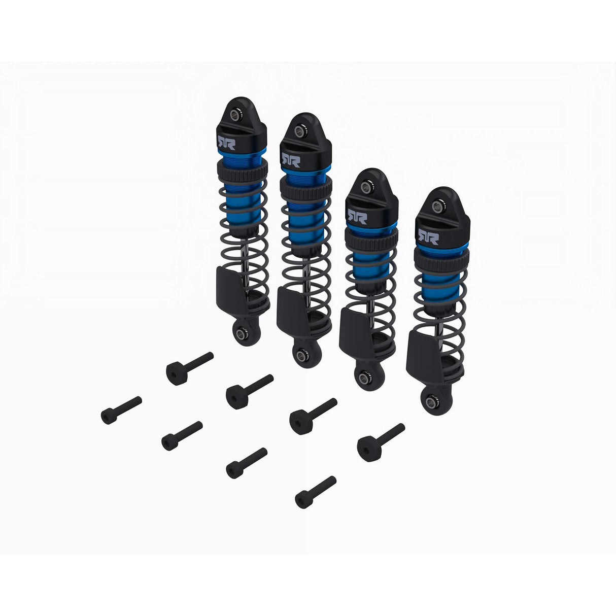 Shock Set, F/R Assembled,700cSt Oil (Blue) (4Pcs) - Mini
