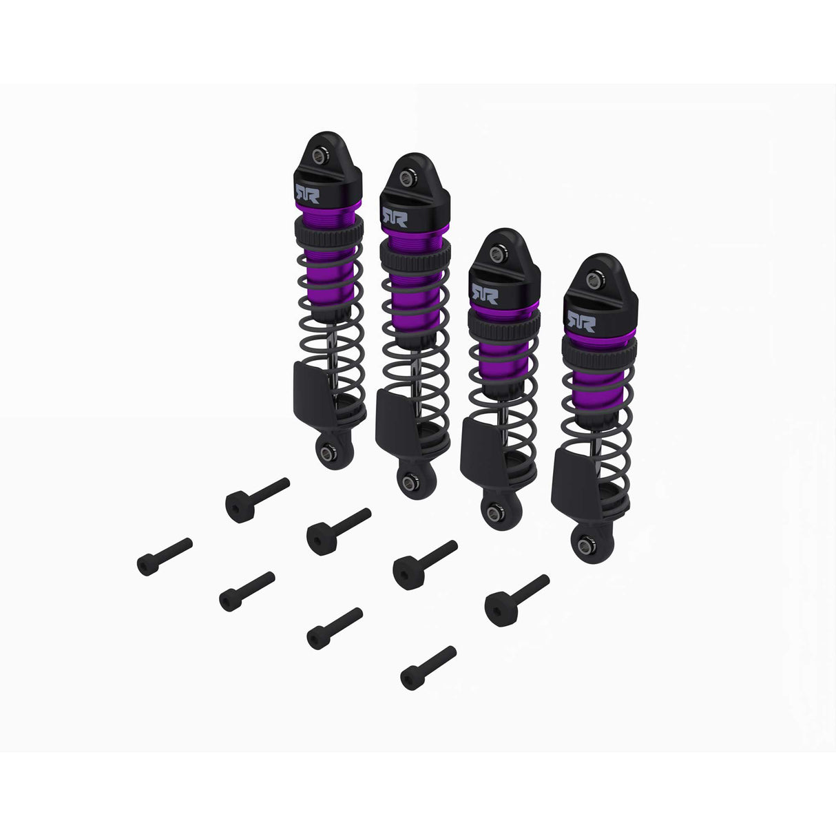 Shock Set, F/R Assembled,700cSt Oil (Purple) (4Pcs) - Mini