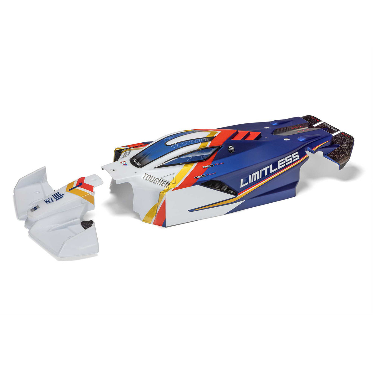 LIMITLESS Painted Decaled Trimmed Body (White/Blue)