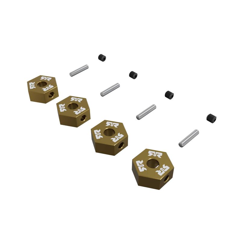 ARRMA 12mm Wheel Hex Set Metal Gold (4pcs)